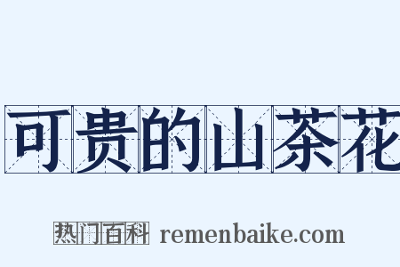 可贵的山茶花是什么意思的图片